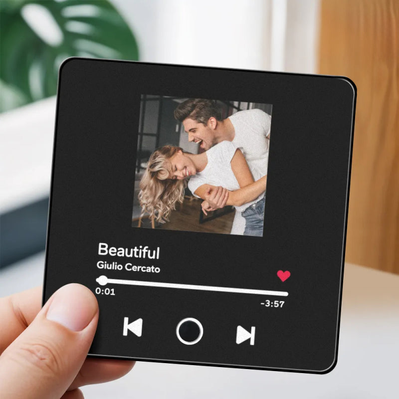 Custom Music Fridge Magnet Personalized Album Fridge Magnet That Can Be Played Song Anniversary Gift for Couple